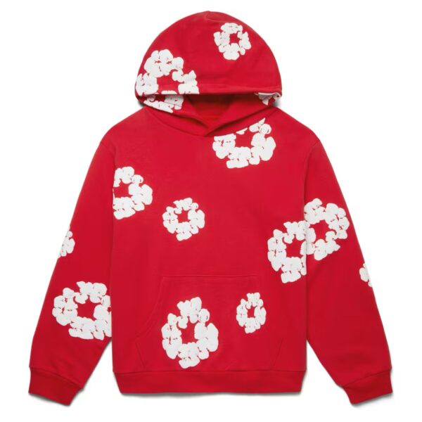 DENIM HOODIE RED
