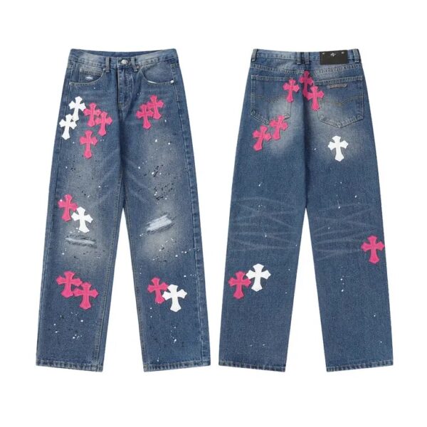 JEANS CHROME HEARTS - Image 3