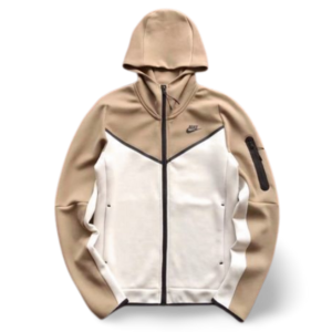 TECH FLEECE - ALMOND BROWN/WHITE (complete)